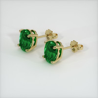 1.69 Ct.Tw. Emerald Earrings, 18K Yellow Gold 2