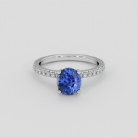 1.75 Ct. Blue Sapphire Ring, Platinum 950 1