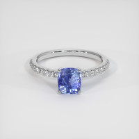 1.46 Ct. Blue Sapphire Ring, Platinum 950 1