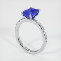 2.50 Ct. Blue Sapphire Ring, Platinum 950 2