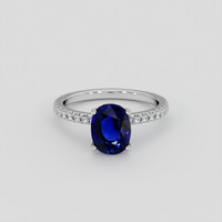 3.12 Ct. Blue Sapphire Ring, Platinum 950 1