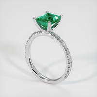 1.60 Ct. Emerald Ring, Platinum 950 2