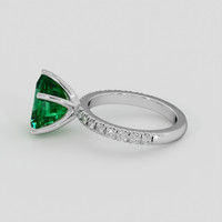3.38 Ct. Emerald Ring, Platinum 950 4