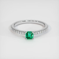 0.25 Ct. Emerald Ring, Platinum 950 1