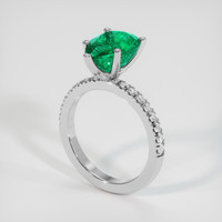 3.23 Ct. Emerald Ring, Platinum 950 2