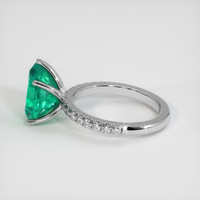 3.07 Ct. Emerald Ring, Platinum 950 4