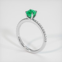 0.57 Ct. Emerald Ring, Platinum 950 2