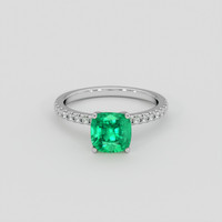 2.15 Ct. Emerald Ring, Platinum 950 1