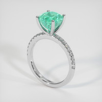 2.61 Ct. Emerald Ring, Platinum 950 2