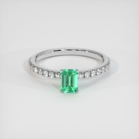 0.54 Ct. Emerald Ring, Platinum 950 1