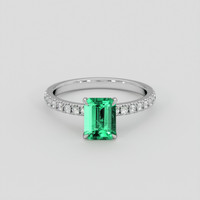 1.19 Ct. Emerald Ring, Platinum 950 1