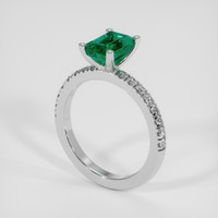 1.05 Ct. Emerald Ring, Platinum 950 2