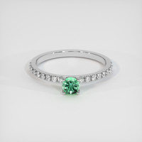 0.31 Ct. Emerald Ring, Platinum 950 1