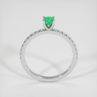 0.31 Ct. Emerald Ring, Platinum 950 3