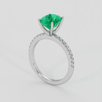 2.46 Ct. Emerald Ring, Platinum 950 2