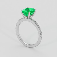 2.39 Ct. Emerald Ring, Platinum 950 2