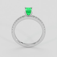 0.70 Ct. Emerald Ring, Platinum 950 3