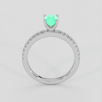 0.55 Ct. Emerald Ring, Platinum 950 3