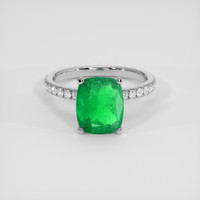 2.58 Ct. Emerald Ring, Platinum 950 1