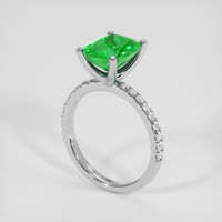 2.58 Ct. Emerald Ring, Platinum 950 2