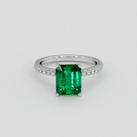 3.03 Ct. Emerald Ring, Platinum 950 1