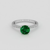 1.31 Ct. Emerald Ring, Platinum 950 1