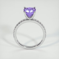 2.39 Ct. Violetish Blue Tanzanite Ring, Platinum 950 3