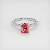 2.03 Ct. Padparadscha Sapphire Ring, Platinum 950 1