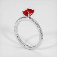 1.03 Ct. Ruby Ring, Platinum 950 2