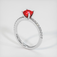 1.10 Ct. Ruby Ring, Platinum 950 2