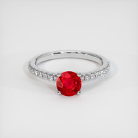 1.20 Ct. Ruby Ring, Platinum 950 1