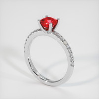 1.20 Ct. Ruby Ring, Platinum 950 2