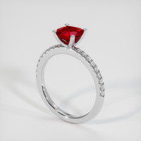 1.33 Ct. Ruby Ring, Platinum 950 2