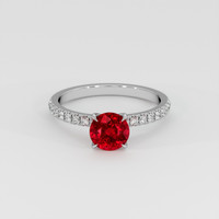 1.52 Ct. Ruby Ring, Platinum 950 1