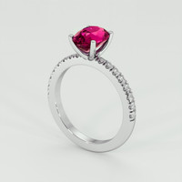 2.04 Ct. Pink Sapphire Ring, Platinum 950 2