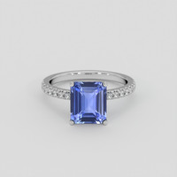 3.52 Ct. Blue Sapphire Ring, Platinum 950 1