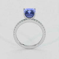 3.52 Ct. Blue Sapphire Ring, Platinum 950 3