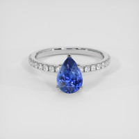 1.75 Ct. Blue Sapphire Ring, Platinum 950 1