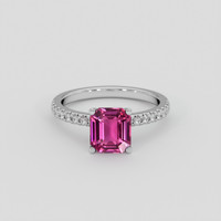 2.07 Ct. Purplish Pink Sapphire Ring, Platinum 950 1