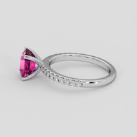 2.07 Ct. Purplish Pink Sapphire Ring, Platinum 950 4