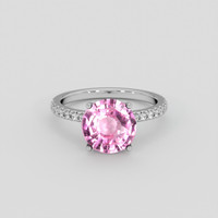 3.12 Ct. Pink Sapphire Ring, Platinum 950 1