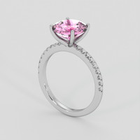 3.12 Ct. Pink Sapphire Ring, Platinum 950 2