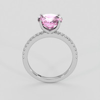 3.12 Ct. Pink Sapphire Ring, Platinum 950 3
