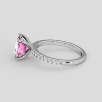 3.12 Ct. Pink Sapphire Ring, Platinum 950 4