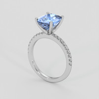 4.00 Ct. Blue Sapphire Ring, Platinum 950 2