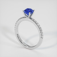 1.00 Ct. Blue Sapphire Ring, Platinum 950 2