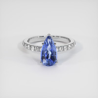 2.74 Ct. Blue Sapphire Ring, Platinum 950 1