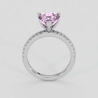 3.09 Ct. Pinkish Purple Sapphire Ring, Platinum 950 3