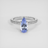 2.55 Ct. Blue Sapphire Ring, Platinum 950 1