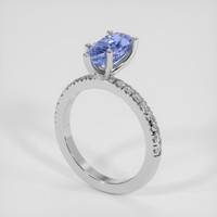 2.55 Ct. Blue Sapphire Ring, Platinum 950 2